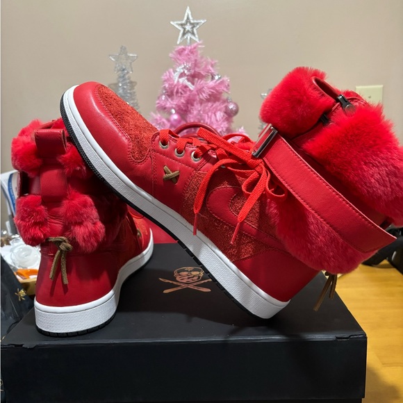 AIR JORDAN 1 “LUX” RUBY STREET ALPS CUSTOM MADE NIKE WITH FUR. - Picture 13 of 16